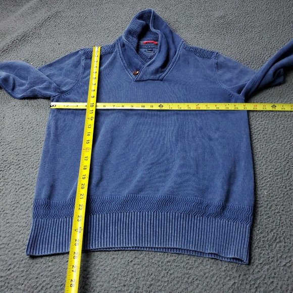 Tommy Hilfiger Pullover Sweater‎ Blue Mens L Large - Picture 7 of 8